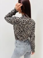 Pull col Montant Imprimé Léopard – Image 3