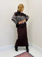 Pull Rayé col zippé en viscose – Image 2