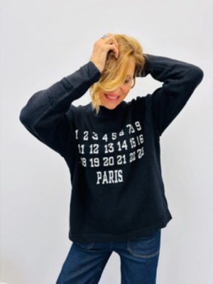 Pull Imprimé chiffres “PARIS”