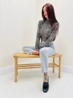 Pull col Montant Imprimé Léopard – Image 3