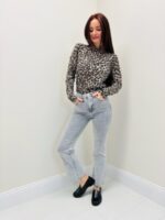 Pull col Montant Imprimé Léopard – Image 2