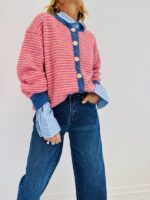 Gilet Rayé avec Boutons dorés – Image 4