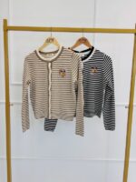 Gilet Rayé avec Broderie – Image 2