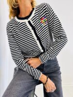 Gilet Rayé avec Broderie – Image 5