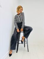 Gilet Rayé avec Broderie – Image 3