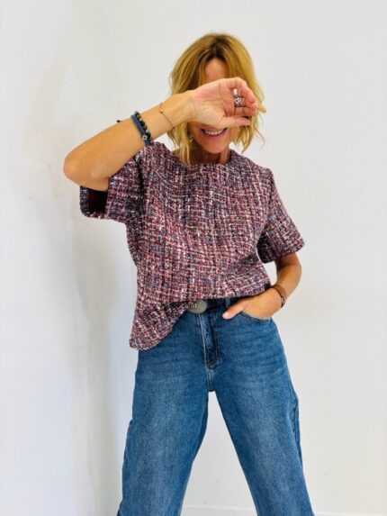 Top Court en Tweed – Style chic décontracté