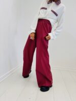 Pantalon Large en simili – Taille élastique – Image 2