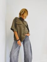Chemise Manches Courtes en Viscose – coupe moderne et détails utilitaires – Image 6