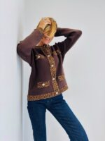 Gilet Contrasté Détails léopard – Maille viscose – Image 3