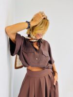 Chemise Manches Courtes en Viscose – coupe moderne et détails utilitaires – Image 4