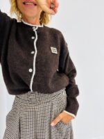 Gilet Doux en viscose & laine – Détail patch "LOVE"