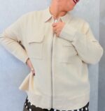 Gilet zippé maille fine à poches – Image 2