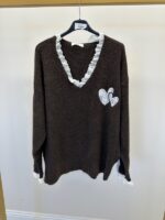Pull doux dentelle cœur – Collection Grande Taille – Image 2