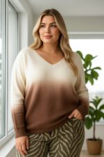 Pull dégradée grande taille – douceur & élégance