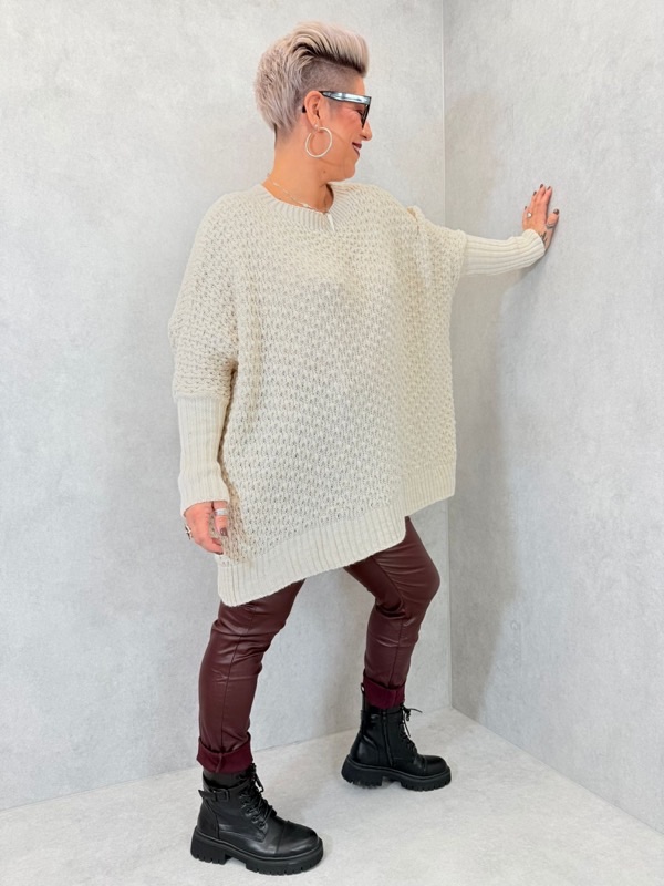 28102025-008 Pull oversize maille nid d’abeille – Image 5