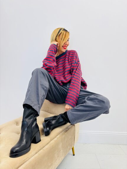 Pull Rayé Doux col rond – esprit casual chic italien