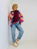Gilet Rayé Multicolore – Maille viscose – Image 3