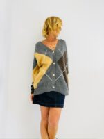 Gilet à Carreaux Géométriques – Image 9
