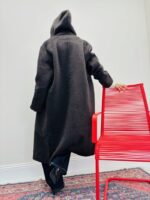 Manteau Long en laine avec capuche amovible – Image 5