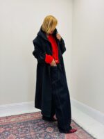 Manteau Long en laine avec capuche amovible