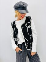 Gilet Fantaisie Effet Laine bouillie – Made in Italy – Image 5