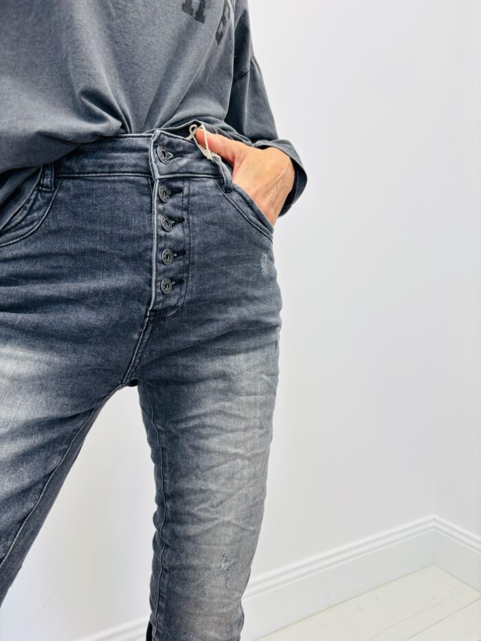 Jean Skinny Gris Délavé – Image 2