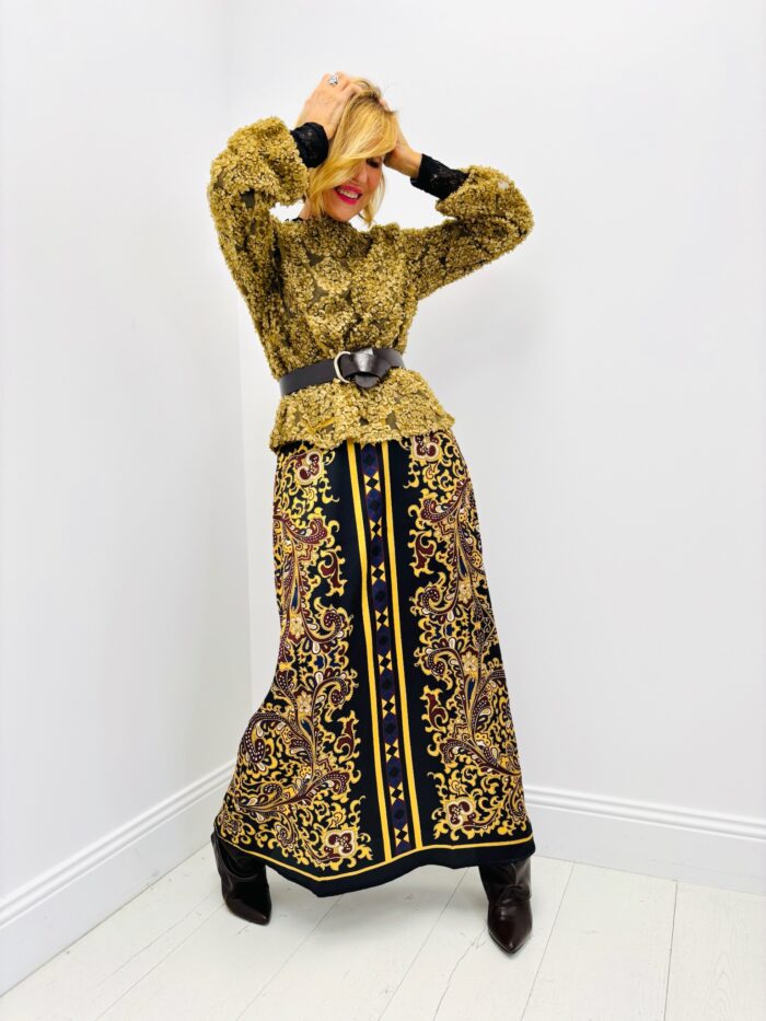 Jupe Satinée Imprimée – Marque ANGE – Image 4