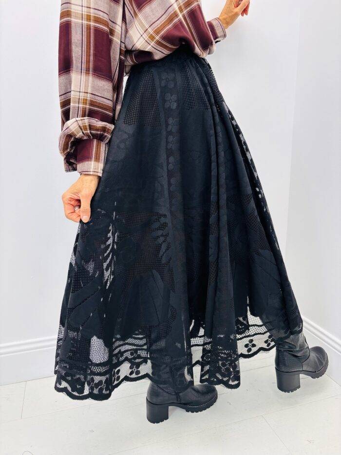 Jupe Longue Dentelle doublée – Marque LM LULU – Image 1