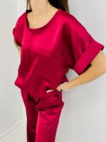 Blouse Satinée à Poche – Image 3