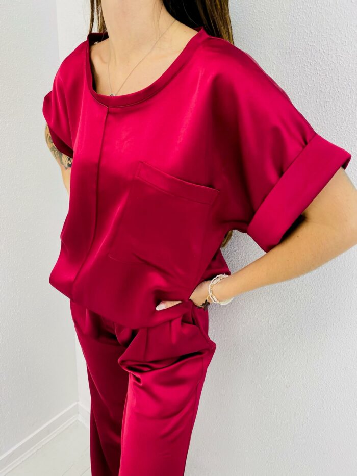Blouse Satinée à Poche – Image 3