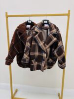 Manteau Laine mélangée à carreaux – Esprit cocoon chic 🇮🇹 – Image 2