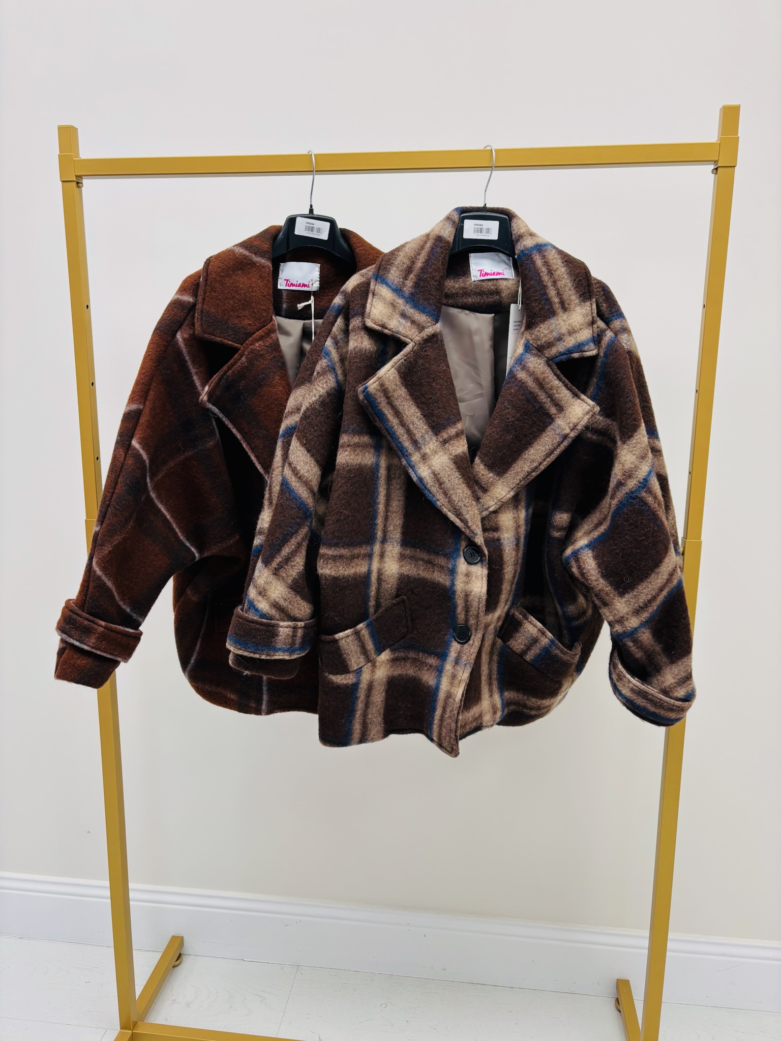 30804DC4-C104-4484-89E0-BF368D880A3E Manteau Laine mélangée à carreaux – Esprit cocoon chic 🇮🇹 – Image 2