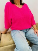 Pull doux col V moelleux oversize – Image 2