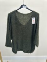 Pull doux col V moelleux oversize – Image 3