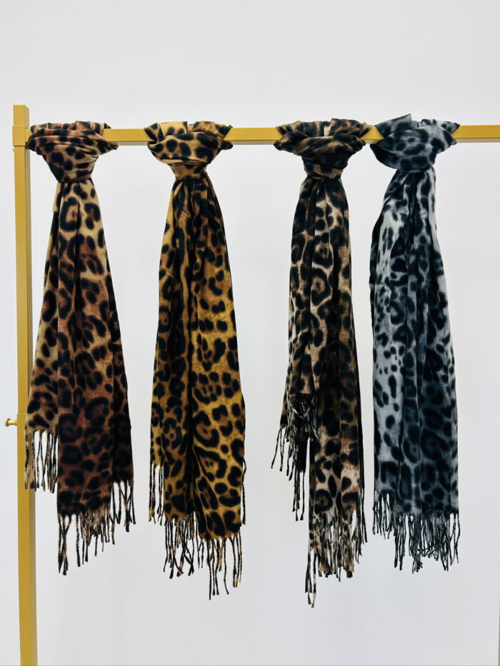 Écharpe léopard Viscose Laine– Motif intemporel – Image 1