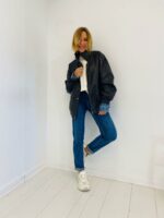Veste Style Aviator en simili cuir – Image 3