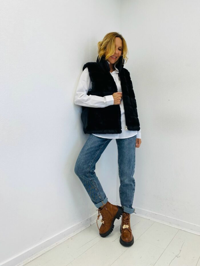 Gilet Sans Manches en fausse fourrure – Image 8