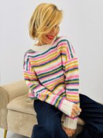 Pull Rayé Doux en maille mélangée