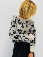 Pull Motif léopard à sequins