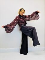 Blouse en Voile transparent à pois – Élégance aérienne – Image 4