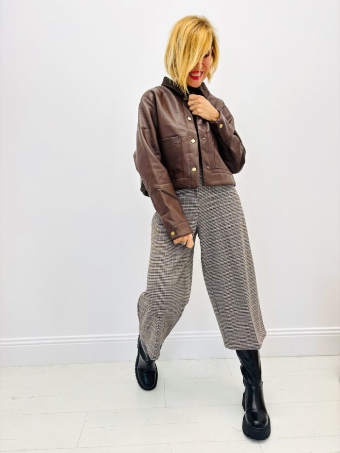 Blouson Simili cuir doublé – Style rétro & chaleur moderne – Image 3