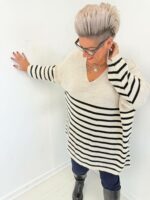 Pull rayé grande taille – Image 2