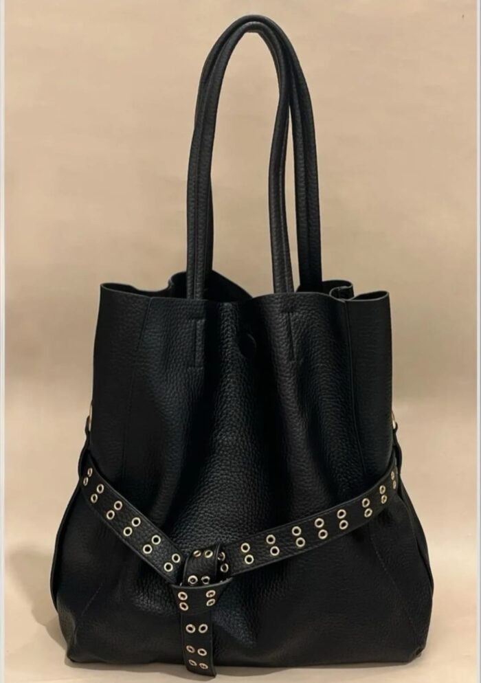 Sac Cabas en Simili cuir avec ceinture œillets – Image 6