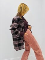Veste Manteau à Carreaux avec broche – Image 3