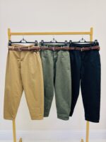 Pantalon Carotte avec ceinture – Made in Italy – Image 2