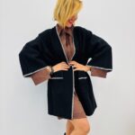 Gilet chic 50 % viscose – Coupe kimono élégante
