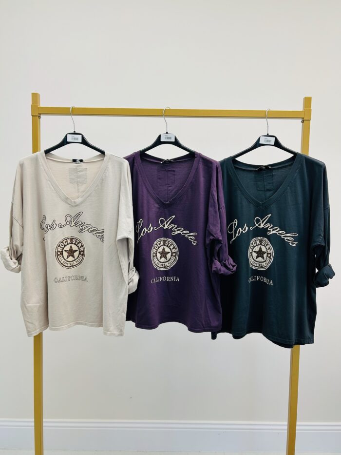 T-shirt Manches Longues Imprimé "Los Angeles" – Image 3