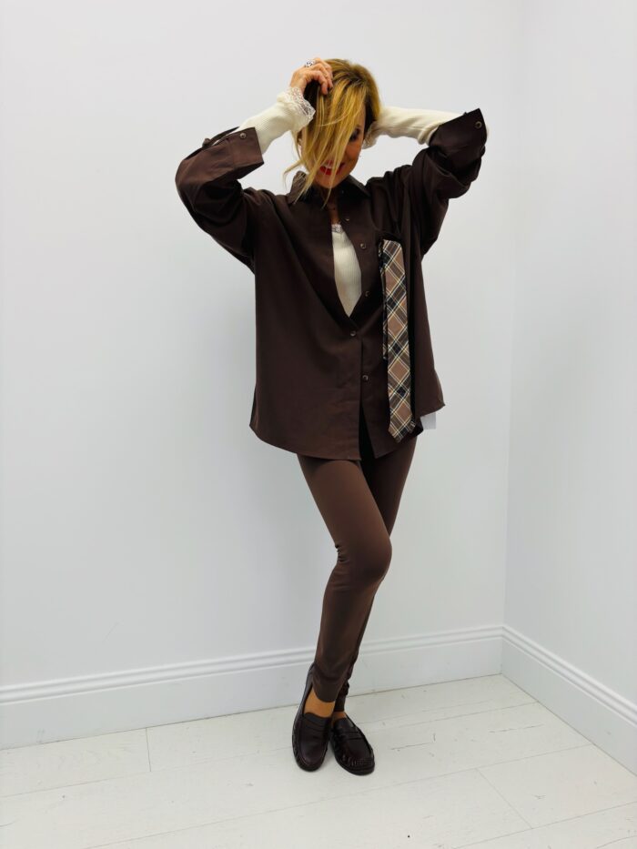 Chemise Oversize avec cravate – Image 4