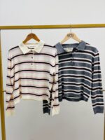 Polo Rayé en maille fine – Image 2