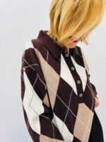 Pull à Losanges Burlington – Col Polo viscose – Image 3